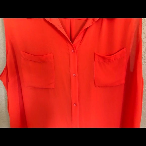 NWOT APT. 9 3X Orange Sleeveless Blouse - Picture 3 of 7